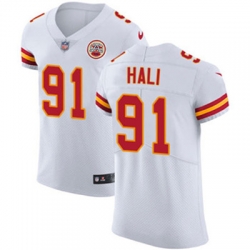 Nike Chiefs #91 Tamba Hali White Mens Stitched NFL Vapor Untouchable Elite Jersey