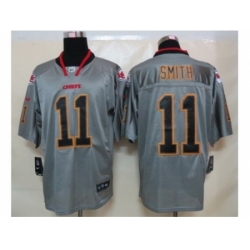 Nike Kansas City Chiefs 11 Alex Smith Grey Elite Lights Out NFL Jersey