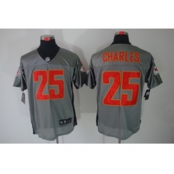 Nike Kansas City Chiefs 25 Jamaal Charles Grey Shadow Elite NFL Jersey