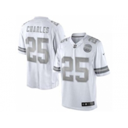 Nike Kansas City Chiefs 25 Jamaal Charles White Limited Platinum NFL Jersey