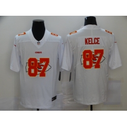 Nike Kansas City Chiefs 87 Travis Kelce White Shadow Logo Limited Jersey