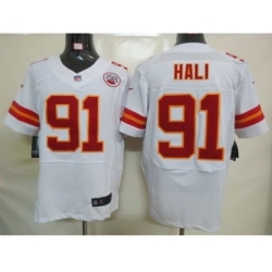 Nike Kansas City Chiefs 91 Tamba Hali White Elite NFL Jersey