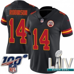 2020 Super Bowl LIV Women Nike Kansas City Chiefs #14 Demarcus Robinson Limited Black Rush Vapor Untouchable NFL Jersey