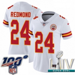 2020 Super Bowl LIV Women Nike Kansas City Chiefs #24 Will Redmond White Vapor Untouchable Limited Player NFL Jersey