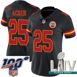 2020 Super Bowl LIV Women Nike Kansas City Chiefs #27 Kenneth Acker Limited Black Rush Vapor Untouchable NFL Jersey