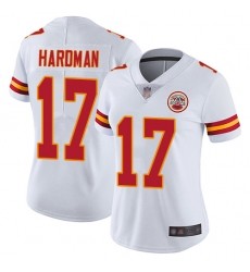 Chiefs 17 Mecole Hardman White Women Stitched Football Vapor Untouchable Limited Jersey