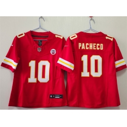 Women Kansas City Chiefs 10 Isiah Pacheco Red 2023 F U S E  Vapor Untouchable Limited Stitched Jersey 