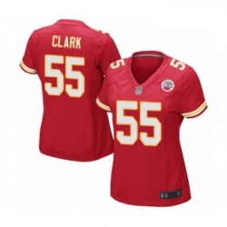 Womens Kansas City Chiefs 55 Frank Clark Game Red Team Color Football Jersey