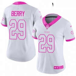 Womens Nike Kansas City Chiefs 29 Eric Berry Limited WhitePink Rush Fashion NFL Jersey