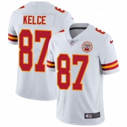 Youth Nike Kansas City Chiefs 87 Travis Kelce White Vapor Untouchable Limited Player NFL Jersey