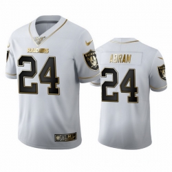 Las Vegas Raiders 24 Johnathan Abram Men Nike White Golden Edition Vapor Limited NFL 100 Jersey