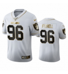 Las Vegas Raiders 96 Clelin Ferrell Men Nike White Golden Edition Vapor Limited NFL 100 Jersey