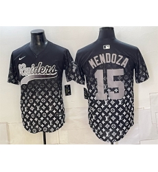 Men Las Vegas Raiders 15 Fernando Mendoza Black Vapor Limited Stitched Baseball Jersey Men Las Vegas Raiders 15 Fernando Mendoza Black Vapor Limited Stitched Baseball Jersey