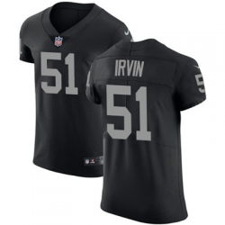 Men Nike Raiders #51 Bruce Irvin Black Team Color Stitched NFL Vapor Untouchable Elite Jersey