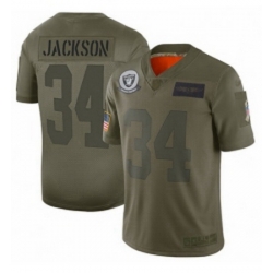 Men Oakland Raiders 34 Bo Jackson Limited Camo 2019 Salute to Service Football Jersey