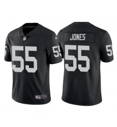 Men's Las Vegas Raiders #55 Chandler Jones Black Vapor Limited Stitched Jersey