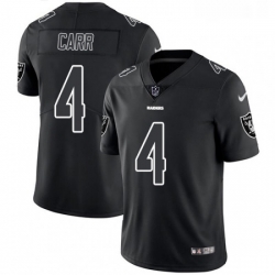 Mens Nike Oakland Raiders 4 Derek Carr Limited Black Rush Impact NFL Jersey