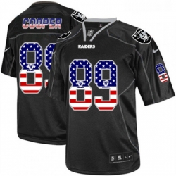 Mens Nike Oakland Raiders 89 Amari Cooper Elite Black USA Flag Fashion NFL Jersey