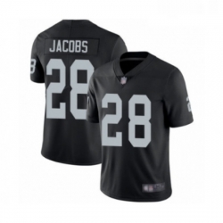 Mens Oakland Raiders 28 Josh Jacobs Black Team Color Vapor Untouchable Limited Player Football Jersey