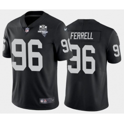 Men's Oakland Raiders Black #96 Clelin Ferrell 2020 Inaugural Season Vapor Limited Stitched NFL Jersey