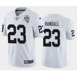 Men's Oakland Raiders White #23 Damarious Randall 2020 Inaugural Season Vapor Limited Stitched NFL Jersey