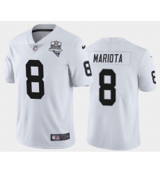 Men's Oakland Raiders White #8 Marcus Mariota 2020 Inaugural Season Vapor Limited Stitched NFL Jersey