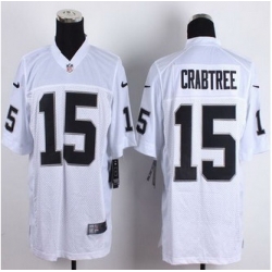 New Oakland Raiders #15 Michael Crabtree White Men Stitched NFL Elite Jersey