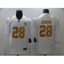 Nike Las Vegas Raiders 28 Josh Jacobs White Leopard Vapor Untouchable Limited Jersey