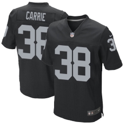 Nike NFL 38 Oakland Raiders T.J. Carrie Black Team Color Elite Mens Jersey