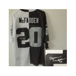 Nike Oakland Raiders 20 Darren McFadden White Black Elite Split Signed NFL Jersey