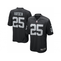 Nike Oakland Raiders 25 D.J. Hayden Black Game NFL Jersey