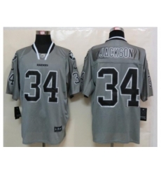 Nike Oakland Raiders 34 Bo Jackson Grey Elite Lights out NFL Jersey