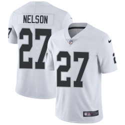 Nike Raiders #27 Reggie Nelson White Mens Stitched NFL Vapor Untouchable Limited Jersey