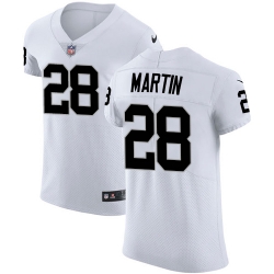 Nike Raiders #28 Doug Martin White Mens Stitched NFL Vapor Untouchable Elite Jersey