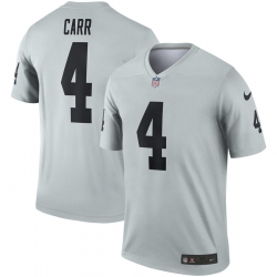 Nike Raiders 4 Derek Carr Gray Inverted Legend Jersey