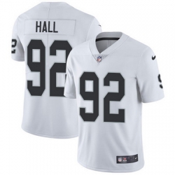 Nike Raiders #92 P J Hall White Mens Stitched NFL Vapor Untouchable Limited Jersey