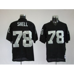 Oakland Raiders 78 Shell Black Jerseys Throwback