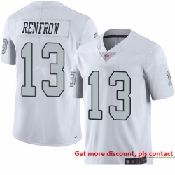 Raiders 13 Hunter Renfrow White Men Stitched Football Limited Rush Jersey