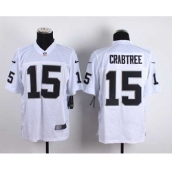 nike nfl jerseys oakland raiders 15 crabtree white[Elite]