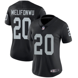 Nike Raiders #20 Obi Melifonwu Black Team Color Womens Stitched NFL Vapor Untouchable Limited Jersey