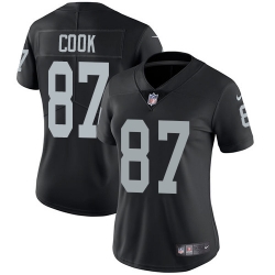 Nike Raiders #87 Jared Cook Black Team Color Womens Stitched NFL Vapor Untouchable Limited Jersey