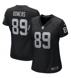 Women Las Vegas Raiders 89 Brock Bowers Black 2024 Draft Vapor Stitched Football Jersey