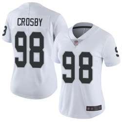 Women Raiders 98 Maxx Crosby White Stitched Football Vapor Untouchable Limited Jersey