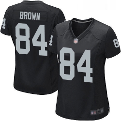 Womens Antonio Brown Game Black Home Jersey Oakland Raiders Football 84 Jersey