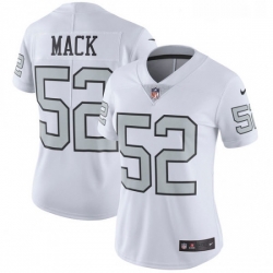 Womens Nike Oakland Raiders 52 Khalil Mack Limited White Rush Vapor Untouchable NFL Jersey