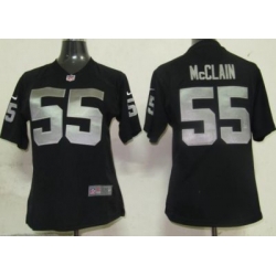 Womens Nike Oakland Raiders 55 McCLAIN Black Nike NFL Jerseys