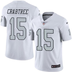 Nike Raiders #15 Michael Crabtree White Youth Stitched NFL Limited Rush Jersey