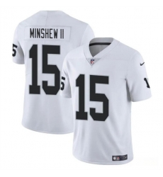 Youth Las Vegas Raiders 15 Gardner Minshew II White Vapor Untouchable Stitched Football Jersey