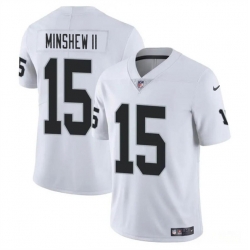 Youth Las Vegas Raiders 15 Gardner Minshew II White Vapor Untouchable Stitched Football Jersey