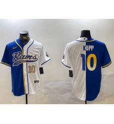 Men Los Angeles Rams 10 Cooper Kupp Royal Cool Base Stitched Baseball Jersey 9